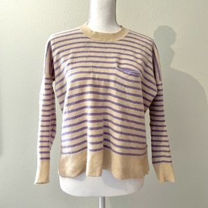 Demylee New York Striped Sweater 100% genuine cashmere size small